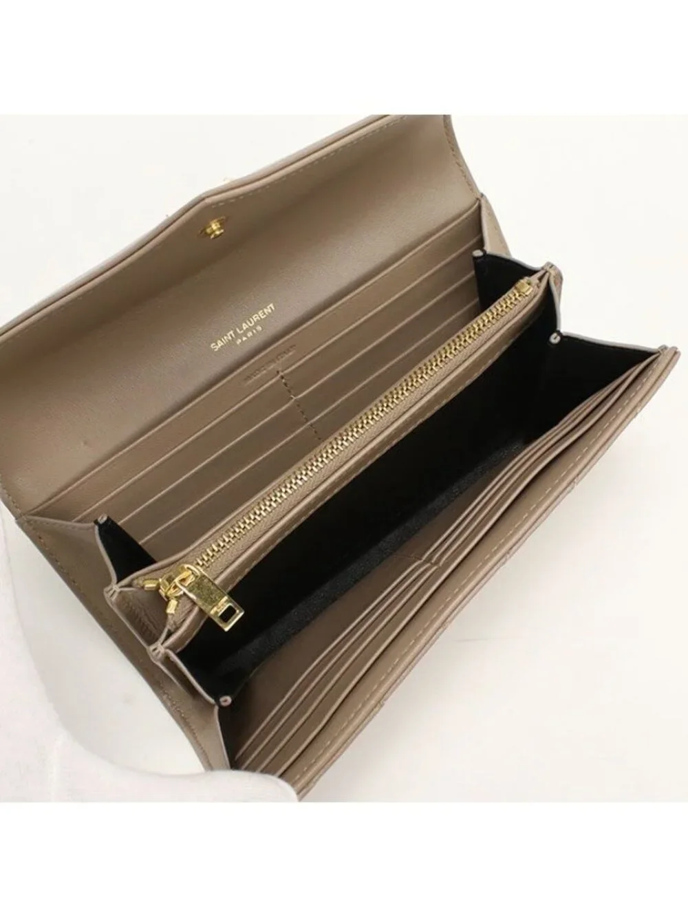 Saint Laurent Large Flap Wallet Cassandra Bifold Lambskin